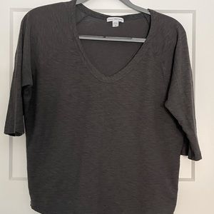 James Perse Heathered Grey 3/4 Sleeve T in Size 2